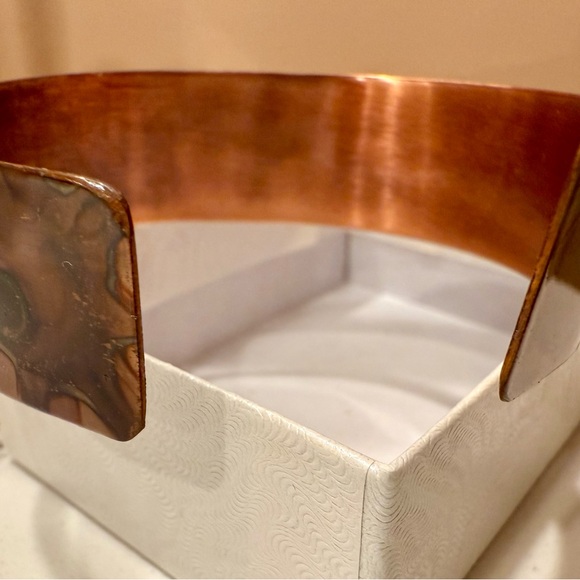 Copper Flame-Painted 3/4” Cuff Bracelet - Picture 2 of 2